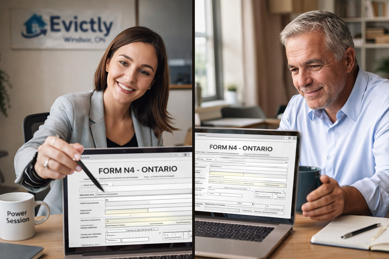 1-on-1 virtual paralegal support, LTB form N4 tutorial and landlord consultation Ontario